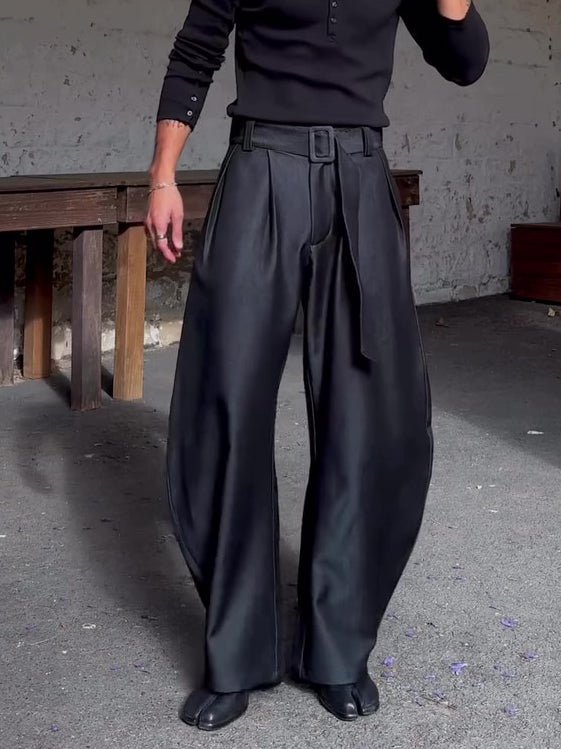 The Hawthorne Pleated Wide-Leg Trousers