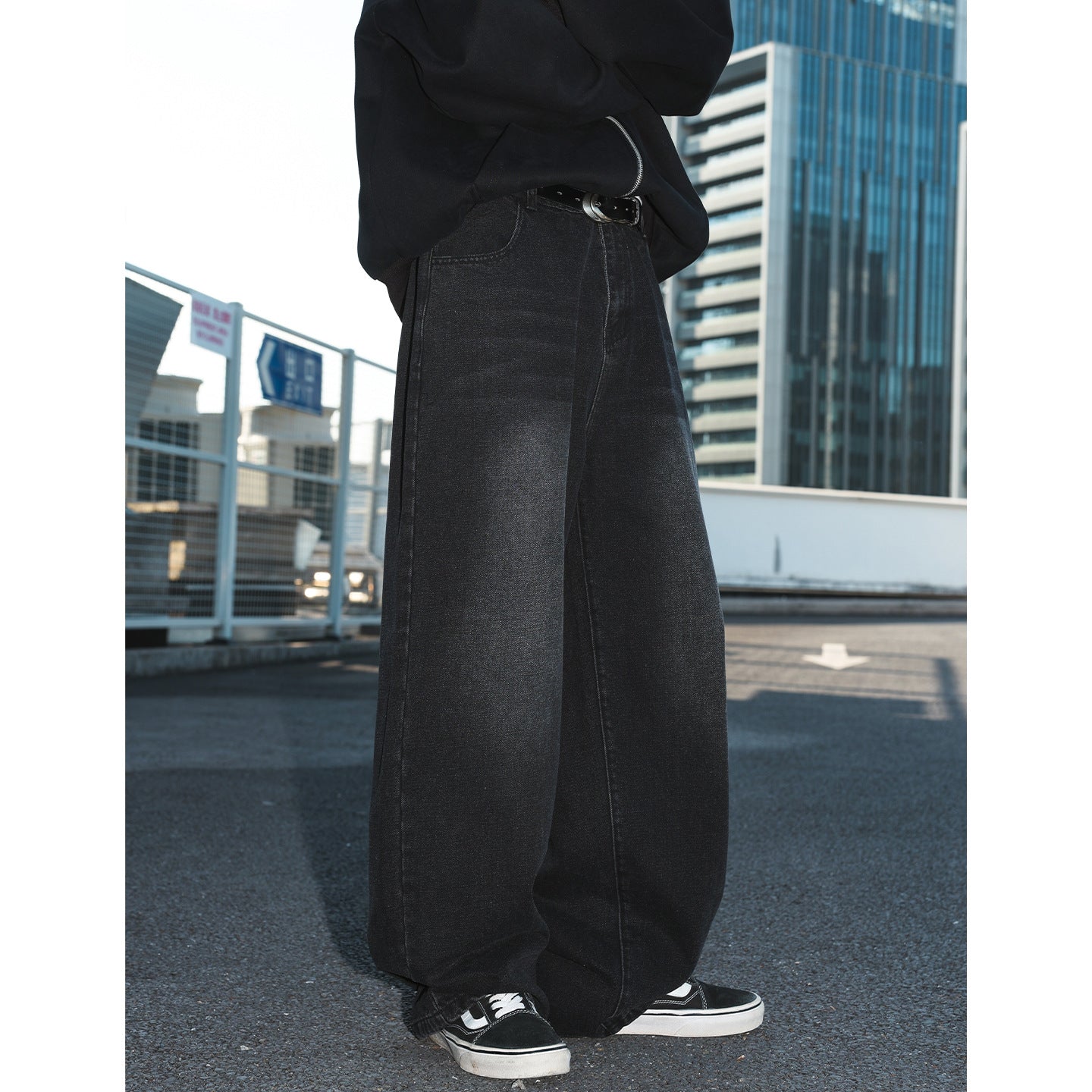 The Mercer Wide-Leg Denim Trousers