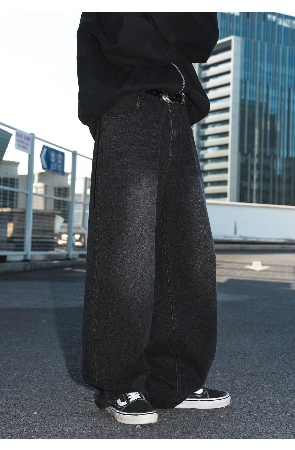 The Mercer Wide-Leg Denim Trousers