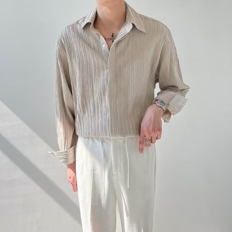 The Sterling Pleated Texture Shirt