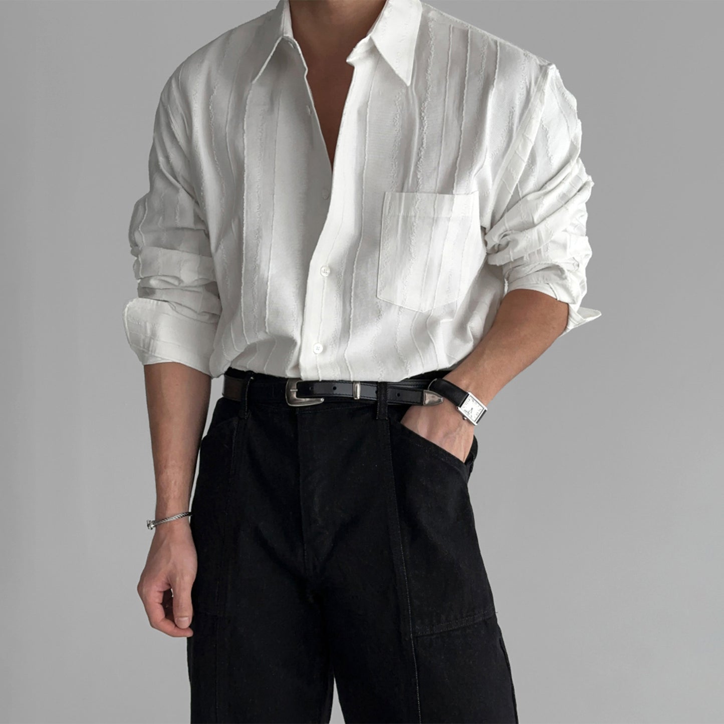 The Montclair Textured Ivory Shirt