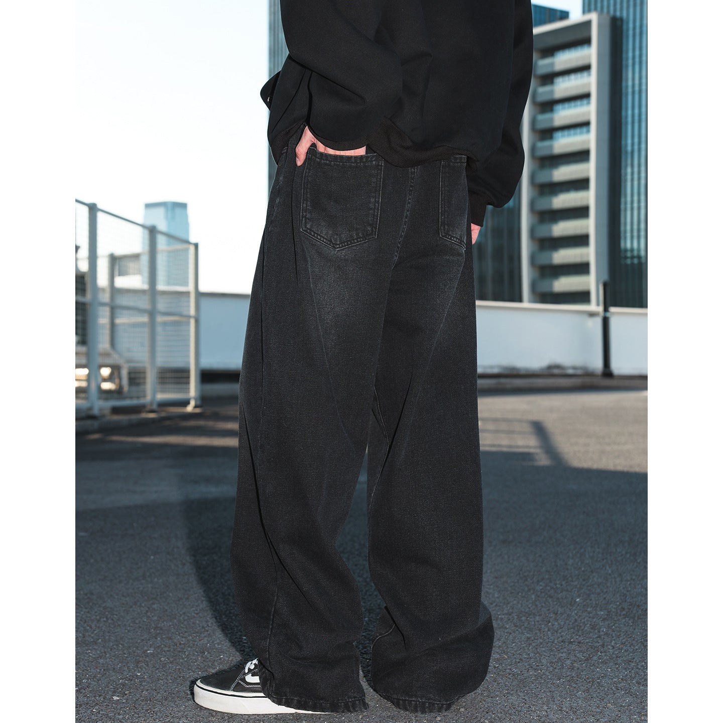 The Mercer Wide-Leg Denim Trousers